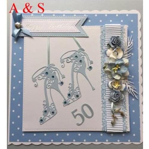 Q53 METAL CUTTING DIES High Heeled Shoes Scrapbook card frame album paper craft wedding invitation embossing stencil art cutter