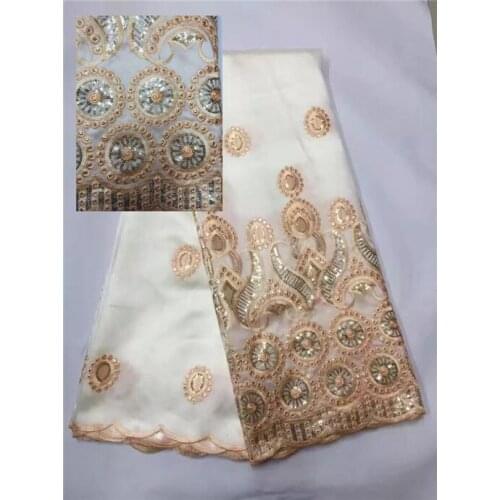 SALE African white George lace blouse fabric/2016 Fashion lace fabric matching for party dress/wedding lace 5yds/lot