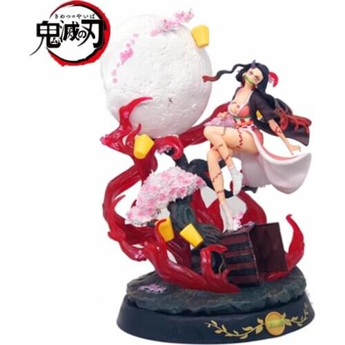 Demon Slayer Nezuko Statue PVC Figure Model Toy Anime Kimetsu no Yaiba Figurine Nezuko Tanjirou Toys Collectible Figurines