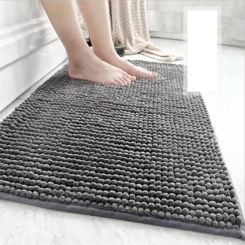 Microfiber Thickened Carpet Chenille Hotel Bathroom Foot Mat Home Bedroom Bathroom Entrance Non-slip Absorbent Rugs