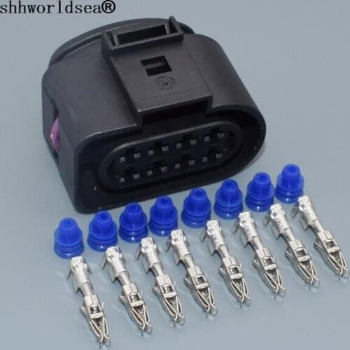 Worldgolden 8pin 3.5mm 8pin for VW auto A3 A4 TT VW Jetta GTI Rear Light Lamp Connector Wiring Plug wiring connector 8D0973734