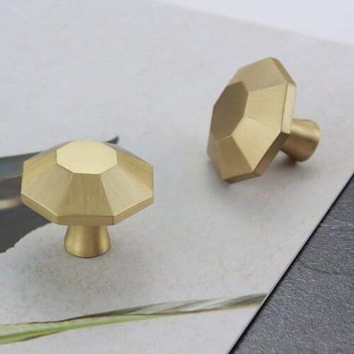 Drawer Pulls and Knobs Vintage Brass Kitchen Cabinet Cupboard Knobs Furniture Handles Gold-4Pack