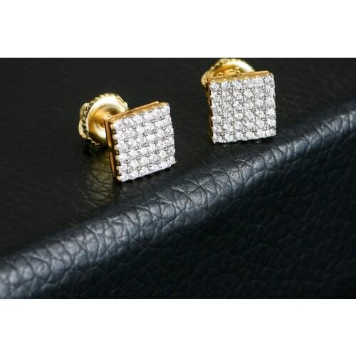 Female Luxury Round Stud Earrings Vintage Gold Color Wedding Jewelry White Cubic Zircon Stone Earrings For Women Gift