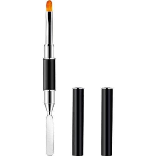 1 Pcs Dual Purpose Multifunction Manicure Gel Polish Brush Carving Nail Art Brush / Gradual Color Blooming Nail Drawing Pen