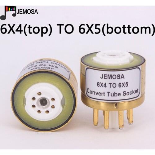 1PC Vacuum Tube 6X4 TO 6X5 Electron Tube DIY HIFI Audio Vacuum Tube Amplifier Convert Socket Adapter
