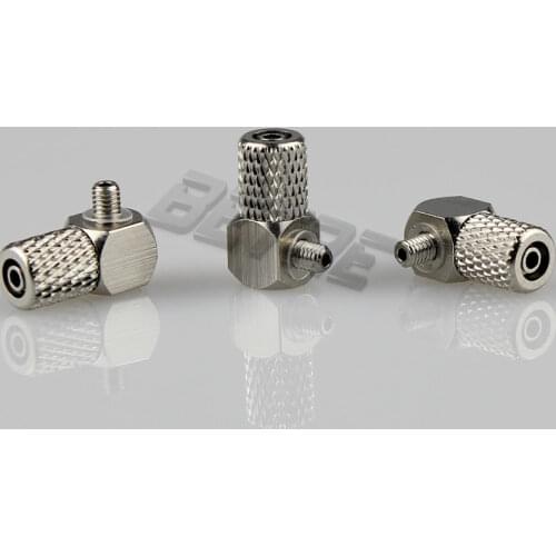 15 Pieces M3 - 4mm Elbow Pneumatic Pipe Air Hose Quick Fitting Mini Connector Brass