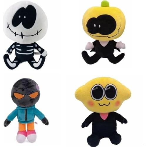 2pcs/set Friday Night Funkin Plush Toy Spooky Month Skid and Pump Boyfriend Whitty Stuffed Dolls Toy For Children Gifts