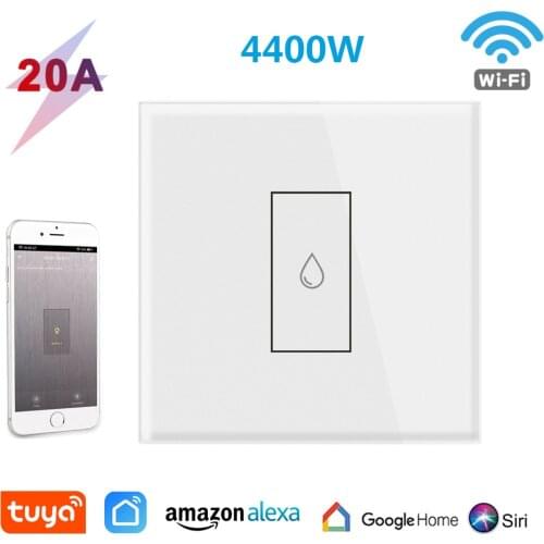 4400W 20A High Power WiFi Smart Switch for Boiler Water Heater Electric Fireplace Oven App Remote Control Timer Voice Command