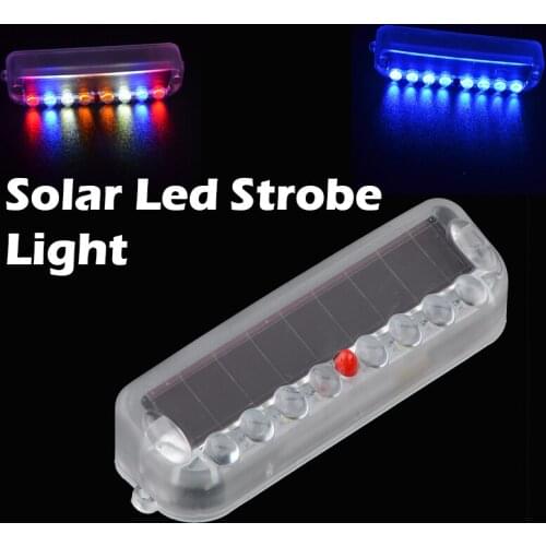 Car 8 LED Solar Energy Strobe Lamp Blinker Warning Signal Light Emergency Caution Light Attached Wireless