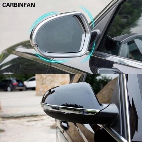 Car styling rearview mirror frame abs chrome door mirror cover trim accessories auto sticker 2Pcs/Set For Audi A6 C7 2012-2017