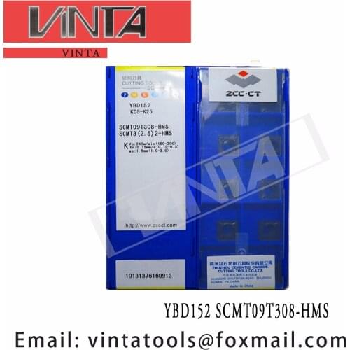 Free shipping high quality 10pcs/lots YBD152 SCMT09T308-HMS cnc carbide turning inserts