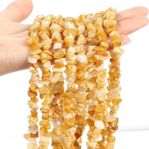 Natural Stone Beads Irregular Yellow Aventurine Freeform Chip Gravel Bead For Jewelry Making DIY Charm Bracelet Necklace 3-5-8MM
