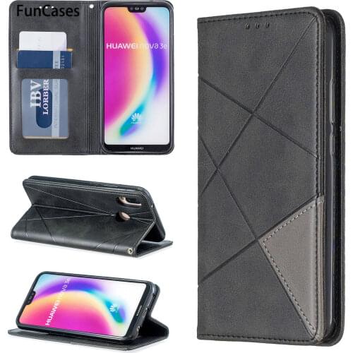 Diamond PU Leather Book Case For estuche Huawei P20 Lite Patterned sFor Huawei Ascend armor Nova 3e Cute Cases Unicorn Fundas