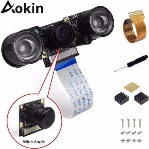 For Raspberry Pi Camera Fisheye Wide Angle /infrared Night Vision/ir Cut Filter Camera 5mp Webcam Video Camera For Raspberry Pi3