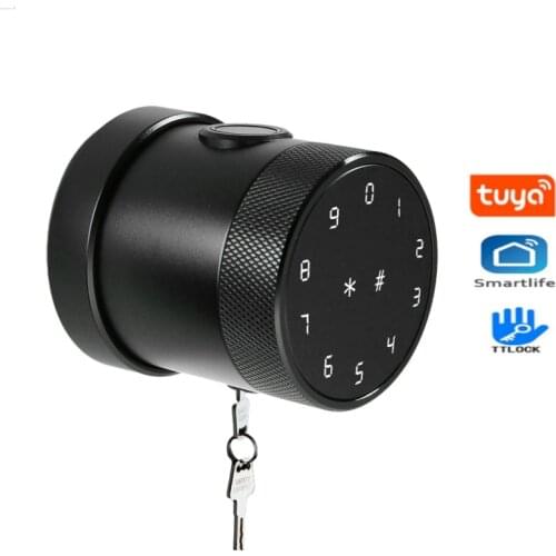 Tuya TTlock Fingerprint Door Lock Digital Keyboard Smart Card Combination knob Lock For Home / Office / Hotel DIY Door Lock