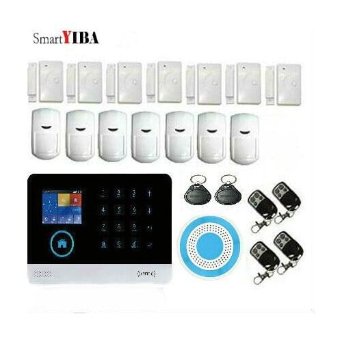 SmartYIBA IP Camera WIFI GSM GPRS House Burglar Intruder Alarm System Support Android IOS APP Control Wireless Strobe Siren