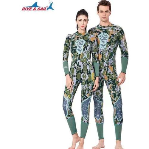 3MM camouflage fishing suit and two sets of surf diving suit for men and women Free Diving Suit