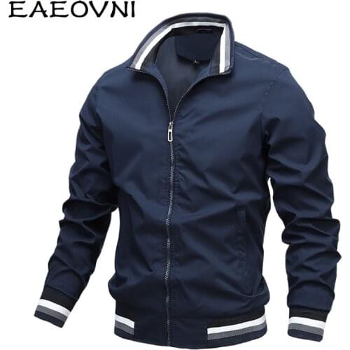EAEOVNI Mens Bomber Jacket New Fashion Jackets and Coats Mens Slim Windbreaker Autumn Cargo Outdoors Clothes Casual Streetwear