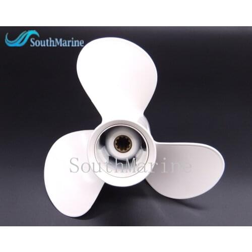Boat Engine Aluminum Propeller 9 7/8x10 1/2-F for Yamaha 20HP 25HP 30HP Outboard Motors 664-45945-00-EL 9 7/8 x 10 1/2 F