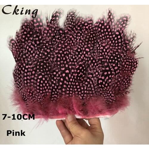 Feather Lace Length 10 meters pink 7-10cm width Natural Pheasant Feather Trim Fringe Ribbon DIY Wedding Bride Feather Clothing