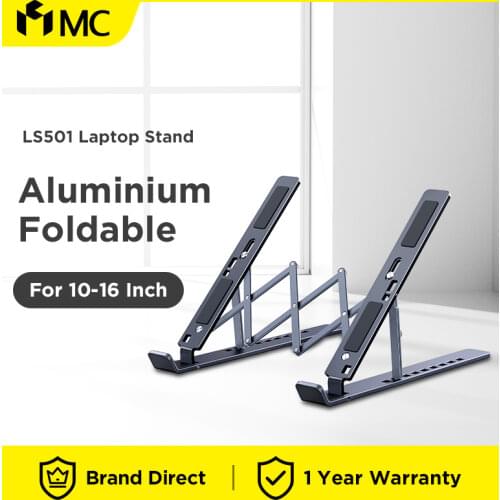 MC 501 Laptop Stand Aluminum Alloy Adjustable Matte Gray Notebook Stand Compatible with 10-15.6 Inch Notebook Computer