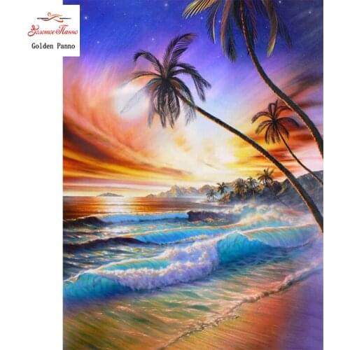 Full Square Scenic Diamond Painting Cross Stitch Wall Art Decor DIY 5D Diamond Mosaic Waterfall Picture of Rhinestones 12