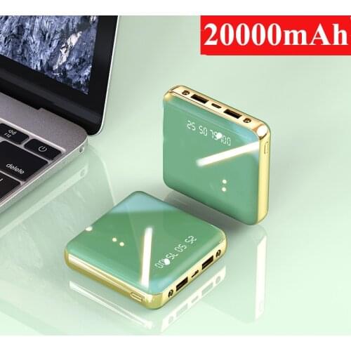 Mini Power Bank 20000mAh Portable Charger Poverbank External Battery Charger Powerbank 20000 mAh for Xiaomi Mi iPhone Pover Bank
