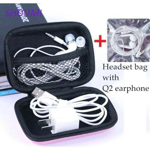 Portable Earphone Bag Carry Storage Bags USB Charger Cable Organizer Earbud Package Zipper Coin Box Storage Bag Earphone Gift