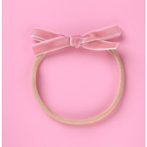 Elegant Velvet Ribbon Bow Head Bands For Baby Girls Bowknot Newborn Headbands For Children Kids Hair Accessories 2021 Headwear