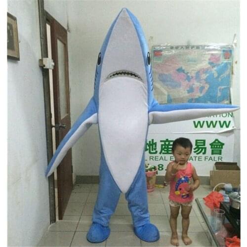 Advertising Blue Shark Mascot Costume Suits Cosplay Party Dress Apparel Cartoon Character Birthday Clothes Halloween Christmas