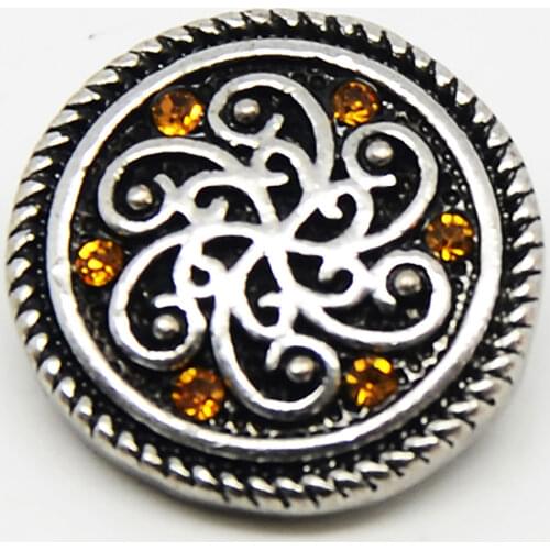 Handmade Rhinestone Paved Snap Styles Button For DIY Leather Jewelry