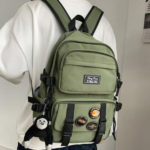 New Multi-pockets Nylon Backpack Unisex Large Capacity Travel Bag College Couples Schoolbag Backpack for Teenage Girls Mochila