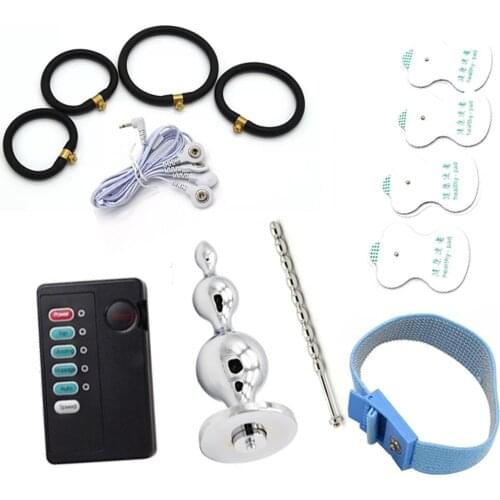 Stainless Steel Penis Urethral Sounding Plug Electric/Electro Shock Anal Plug Extender Enlargement Sex Toy For Electrode Gear