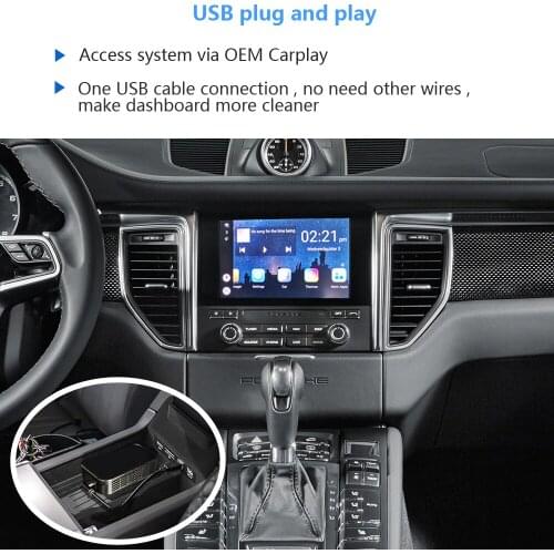 Video AI Box for Porsche Macan Cayenne Boxster 911 with Built in CarPlay, Supports Mirror Link Multimedia Android System BT WIFI