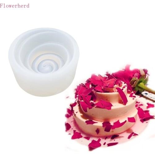 Rose Silicone Mold Dessert Mousse Cake Mold Spiral Ice Cream Silicone Mold Fondant Cake Silicone Mold Cake Decorations Soap Mold