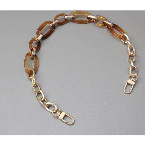 Women Elegant Bags Chain Portable Acrylic Bag Chain Hand Clutch Bag Chains Lady Vintage Bag Handle One Shoulder Bags Accessories