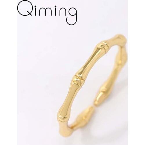 Gold Color Skull Bone Rings For Women Korean Simple Minimalist Jewelry Handmade Stackable Finger Ring Gift