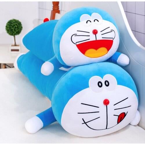 Zqswkl 10/60/80/100cm creative plush toy large cat long pillow blue fat doll cute soft stuffed toys for children girls birthday