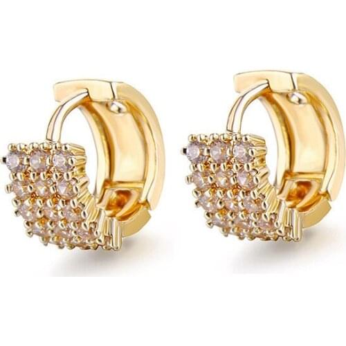 ZSLBS Korea Fashion Shiny Crystal Hoop Earrings For Women Cubic Zirconia Piercing Earring Jewelry Gift Bijoux Femme Oorbellen