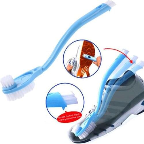 1Pcs/Pack Double Head Cleaning Brush Wash Shoes Long Handle Shoes Brushes Special Brush mildewproof Household Merchandises