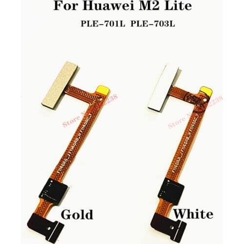 100% Original Fingerprint Sensor Scanner For Huawei M2 Lite PLE-701L PLE-703L Home Button Fingerprint Sensor Touch ID Flex Cable