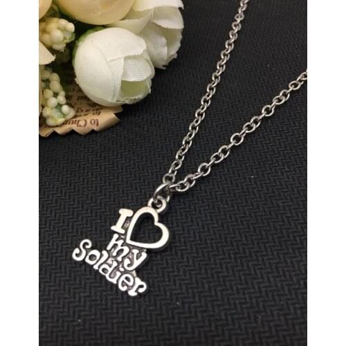 2018/fashion hot money I am my soldier alloy pendant necklace, men and women necklace jewelry