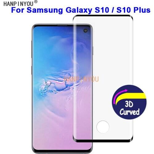 For Samsung Galaxy S10 G973 /S10 Plus 9H Hardness 3D Full Cover Slim Toughened Curved Tempered Glass Film Screen Protector Guard