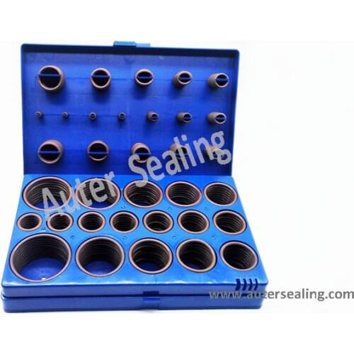 8A 407 PCS 32 SIZES FKM75 (Viton75) Rubber O-ring Kit, Oring Box seal rubber parts standard industrial ring Assortment