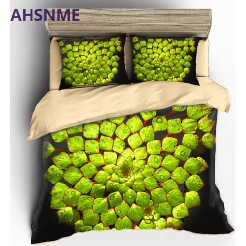 AHSNME Summer Green plants high-definition print Tropical rainforest bedding set King Quenn Full Double Twin Quilt cover set