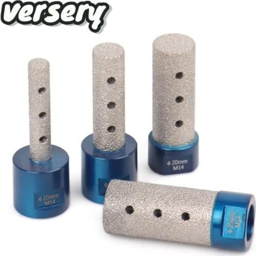 Versery 10/15/20/25mm M14 Thread Vaccum Brazed Diamond Finger Bit Milling Cutter For Ceramic Tile Granite Marble Enlarge Shape