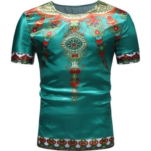 Brand Dashiki T Shirt African Men Clothes Nice Traditional African Dashiki Men Tee Shirt Homme Casual Short Sleeve T-shirt Male