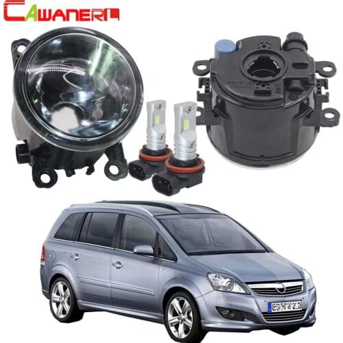 Cawanerl For Opel Zafira B MPV A05 2005 2006 2007 2008 2009 2010 2011 Car Fog Light Lampshade + H11 LED / Halogen Lamp DRL 12V