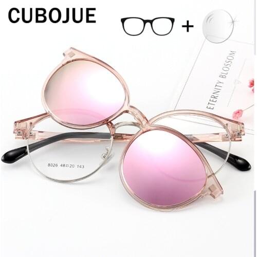 CUBOJUE Women's Sunglasses Round