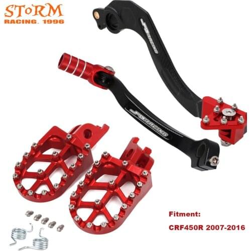 For HONDA CR250R CRF150R CRF250R CRF450R CRF450RX CRF450X 2001-2009 2010-2020 New Footpeg FootRest Brake Pedals Shifter Lever